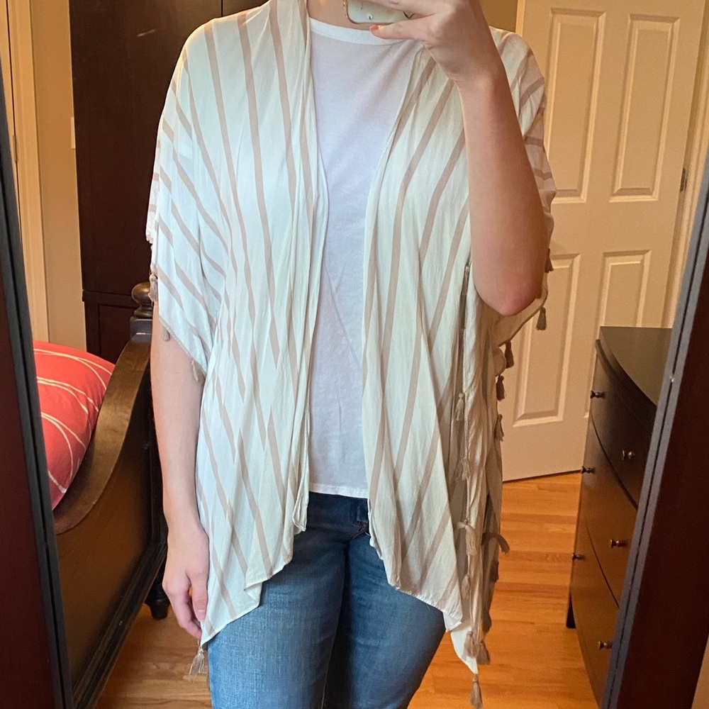 Lightweight Striped Shall or Cover Up